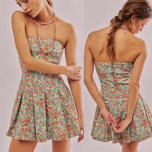 Free People Mini Dress Made Me Smile Printed Floral
